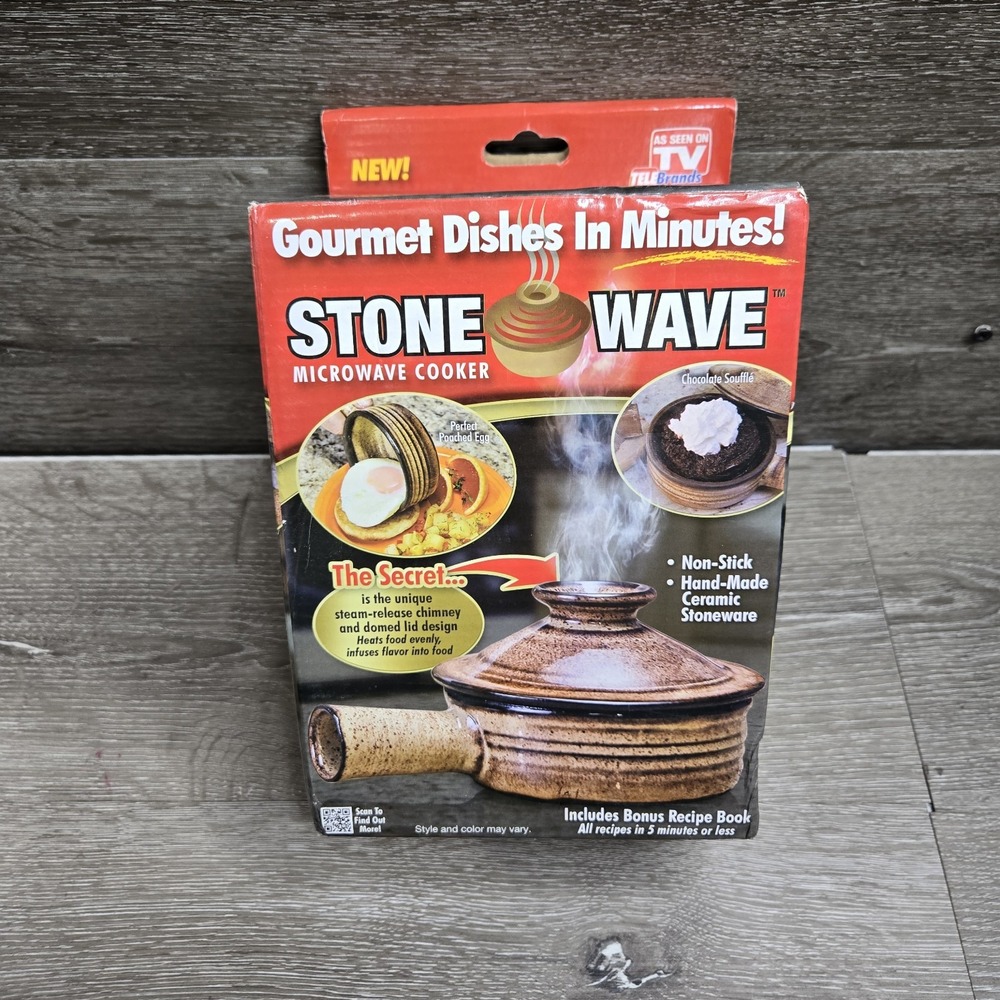 Stone Wave Microwave Cooker Non-Stick Ceramic Stoneware Bake AS seen on TV NEW!